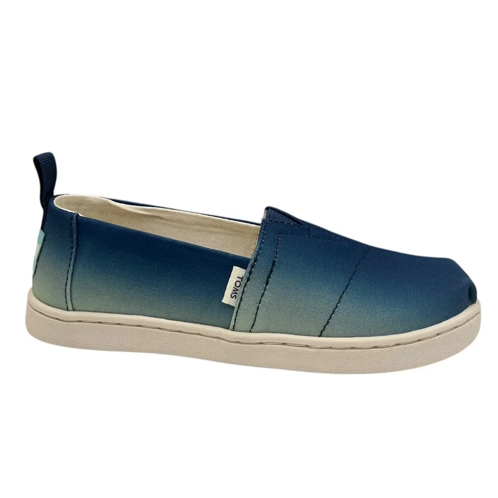 TOMS Alpargata Little Girls Slip-On Canvas Shoes Size‎ 12 Blue Indigo Comfort